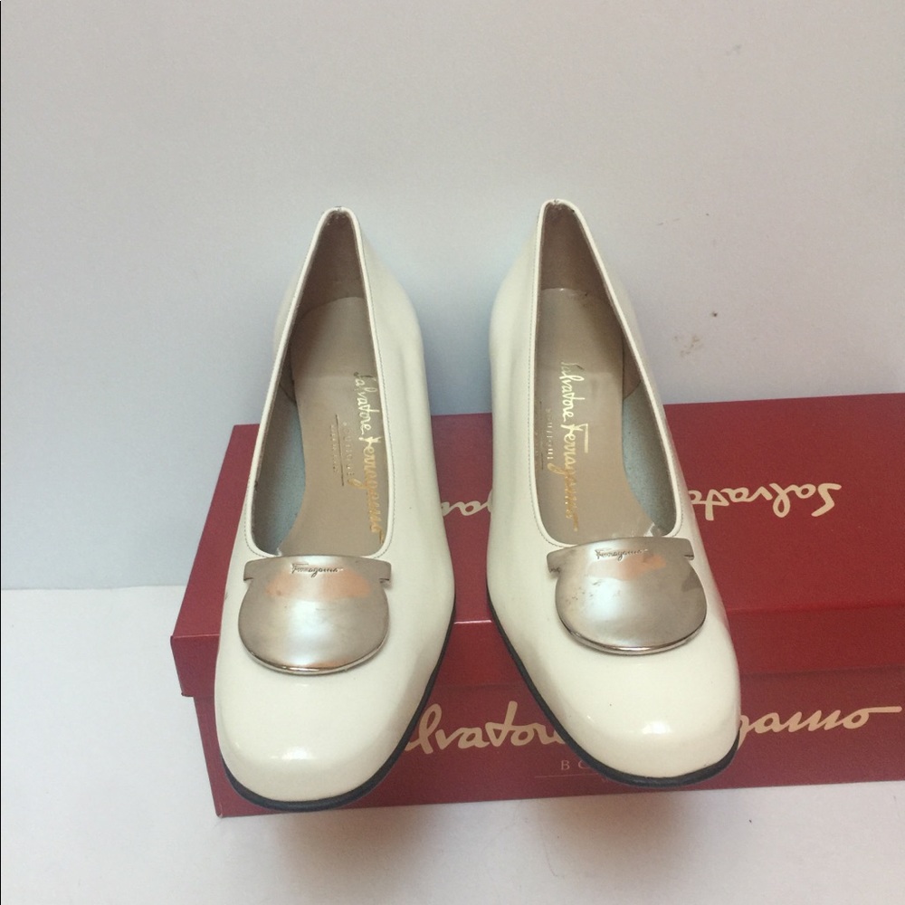 Salvatore Ferragamo white shoes